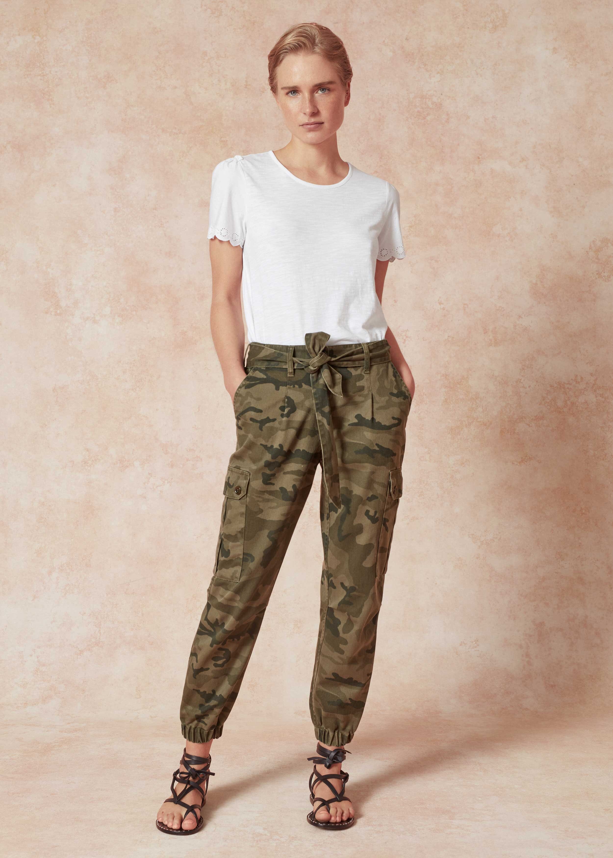 cotton camouflage trousers