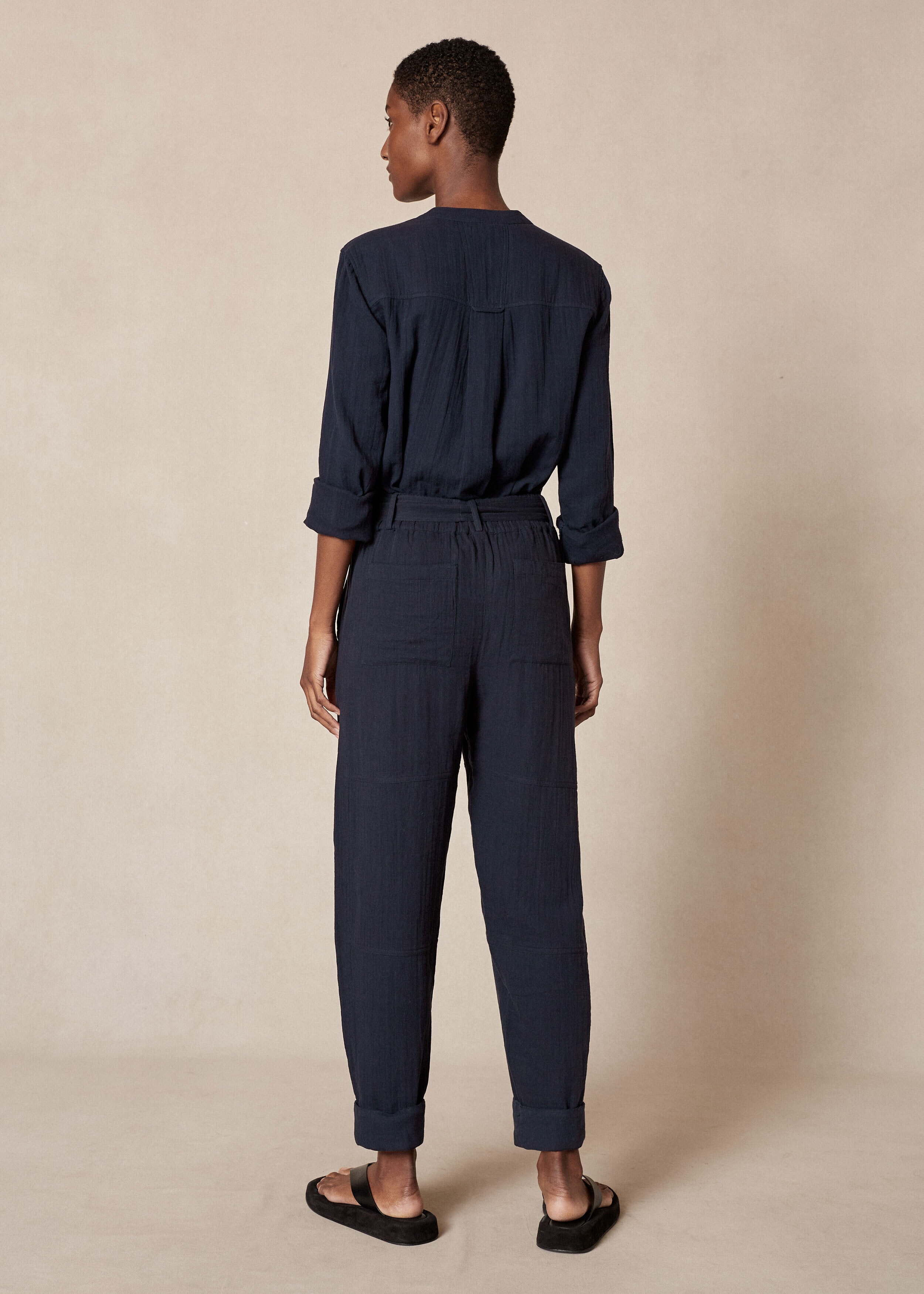 Tapered Cheesecloth Jogger Co-ord