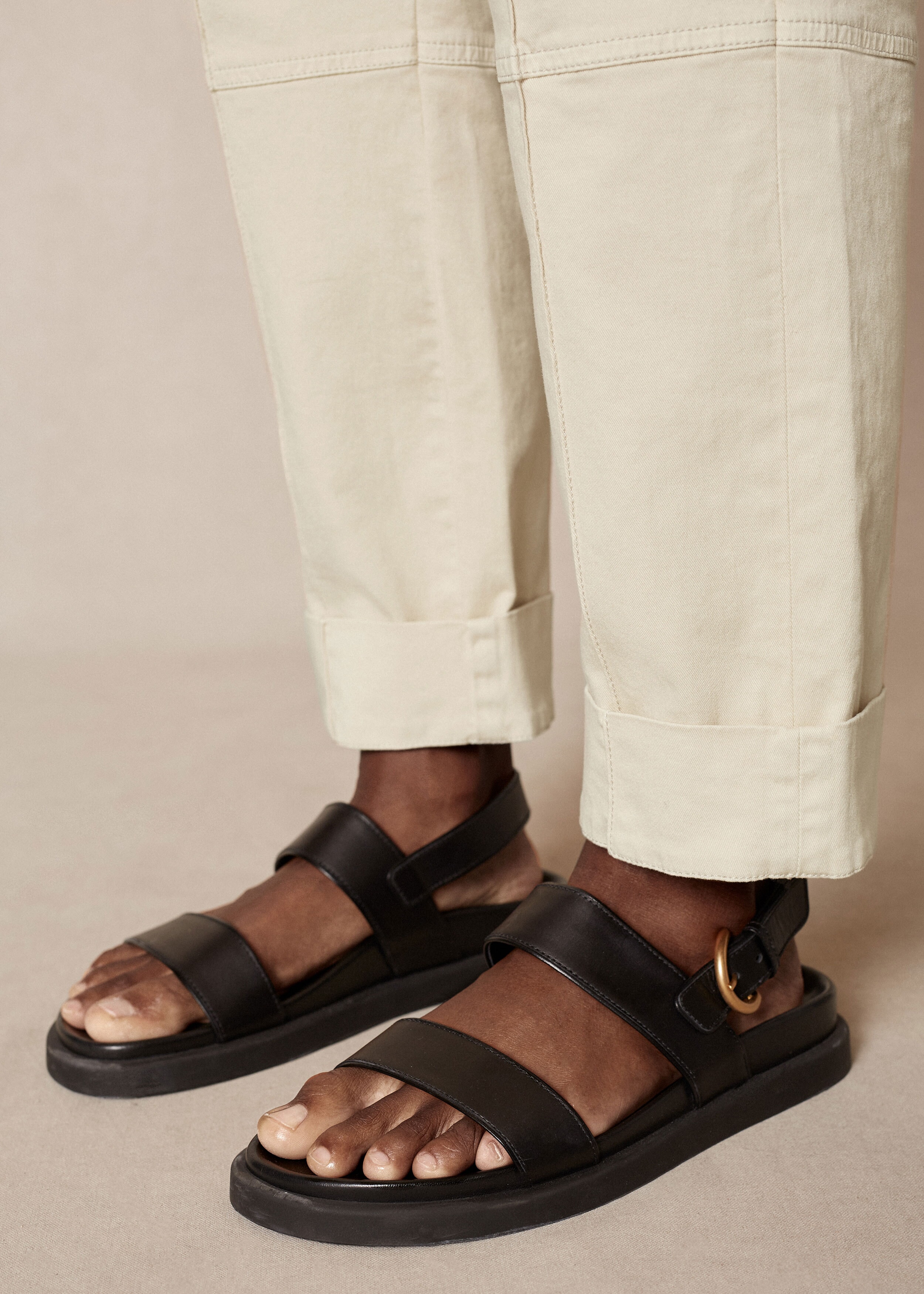 Twill Cropped Cargo Trouser Chalk
