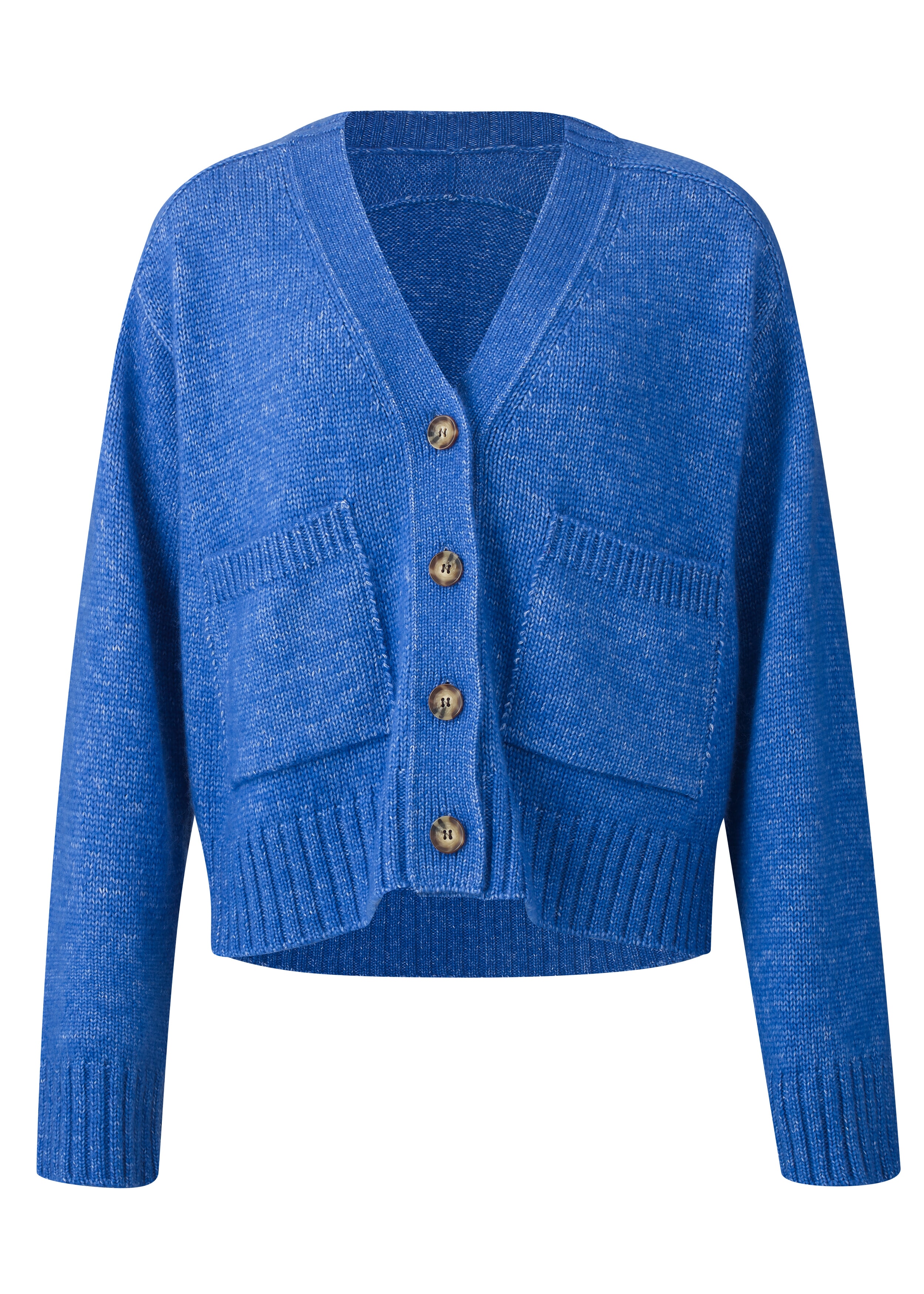 Cloud-Soft Merino Cotton Cardigan Bright Blue