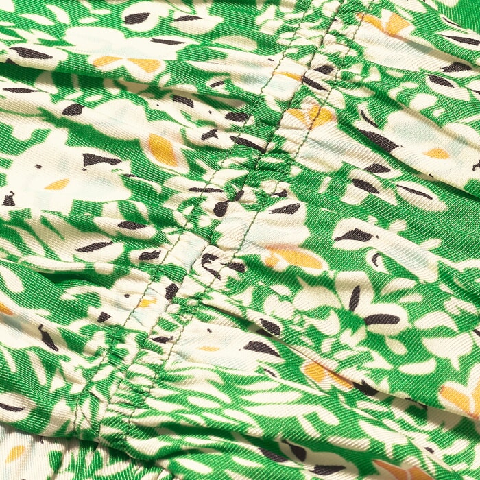 Kyoto Garden Print Midi Dress Island Green/Cream/Pale Blue/Black