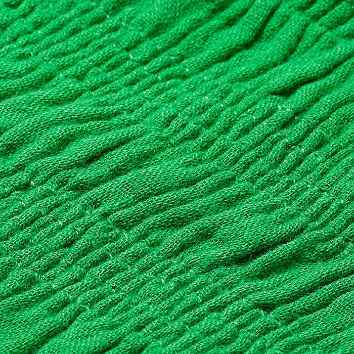 Cheesecloth Shirred Crop Top Island Green