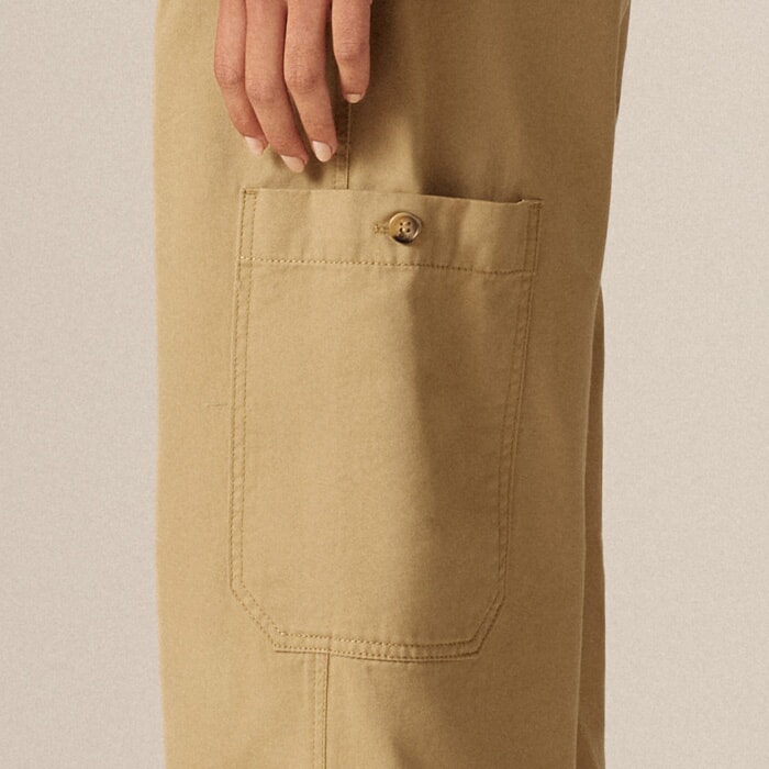 Casual Tapered Turn-up Cargo Pant Sand