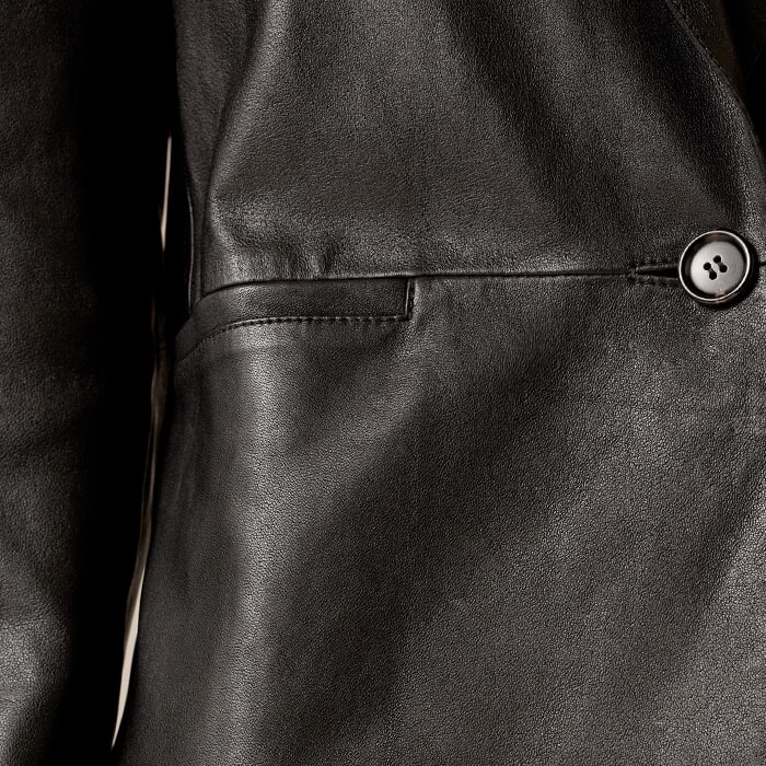 Supersoft Italian Leather Blazer Black